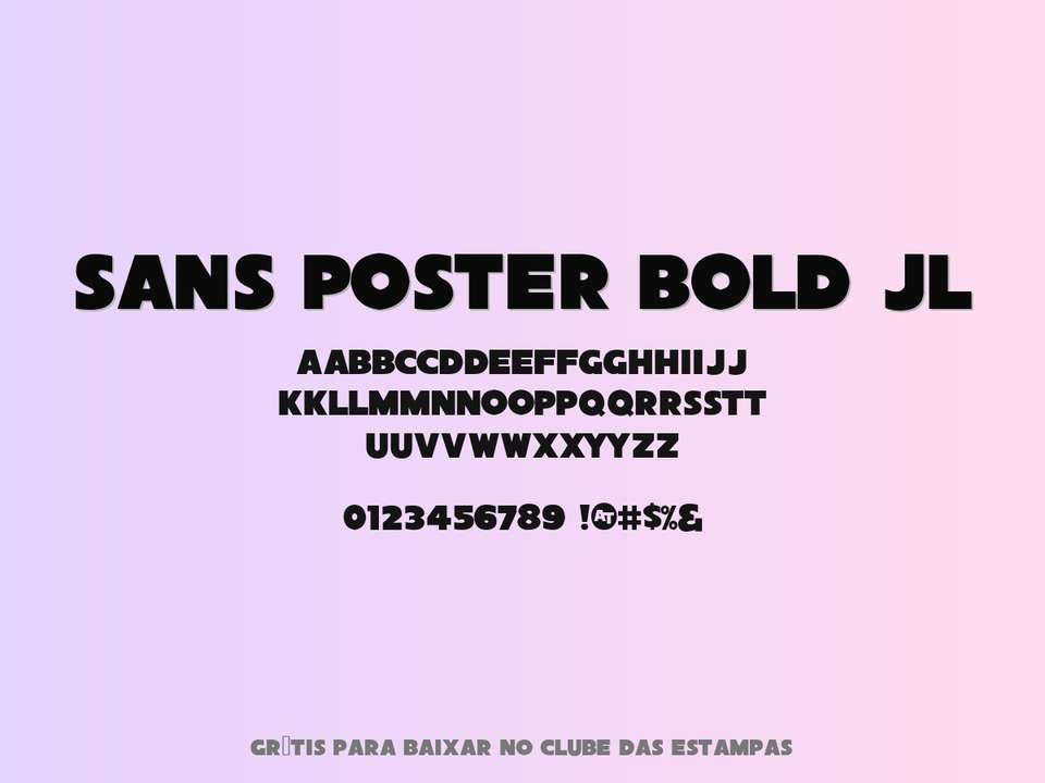 Fonte Sans Poster Bold Jl Grátis Para Baixar