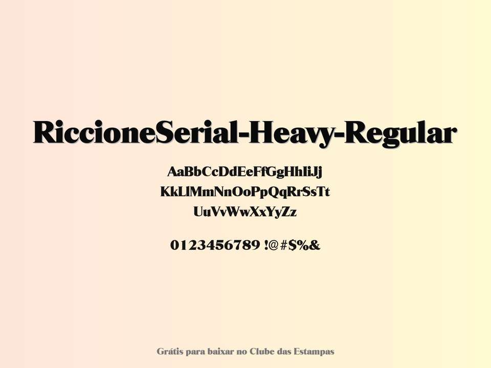 Fonte Riccioneserial Heavy Regular Grátis Para Baixar