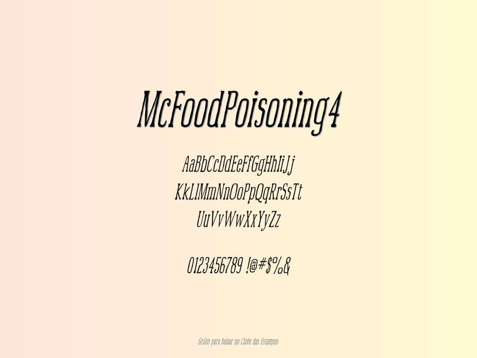 Fonte Mcfoodpoisoning4 Grátis Para Baixar