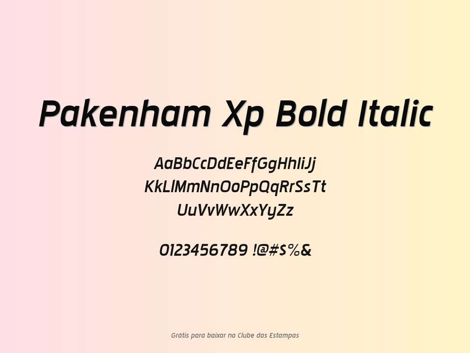 Fonte Pakenham Xp Bold Italic Grátis Para Baixar