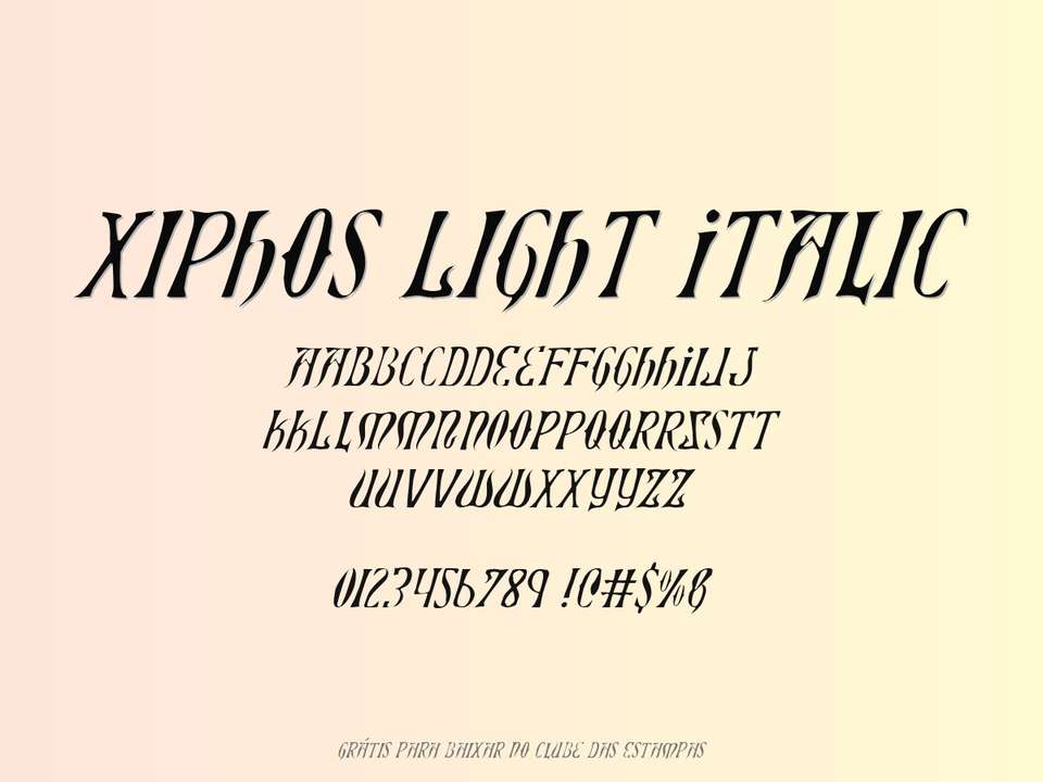 Fonte Xiphos Light Italic Grátis Para Baixar