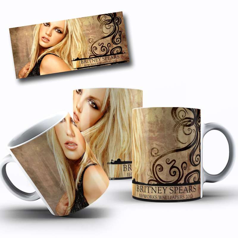 Arte Para Caneca Britney Spears Cantora Pop 6