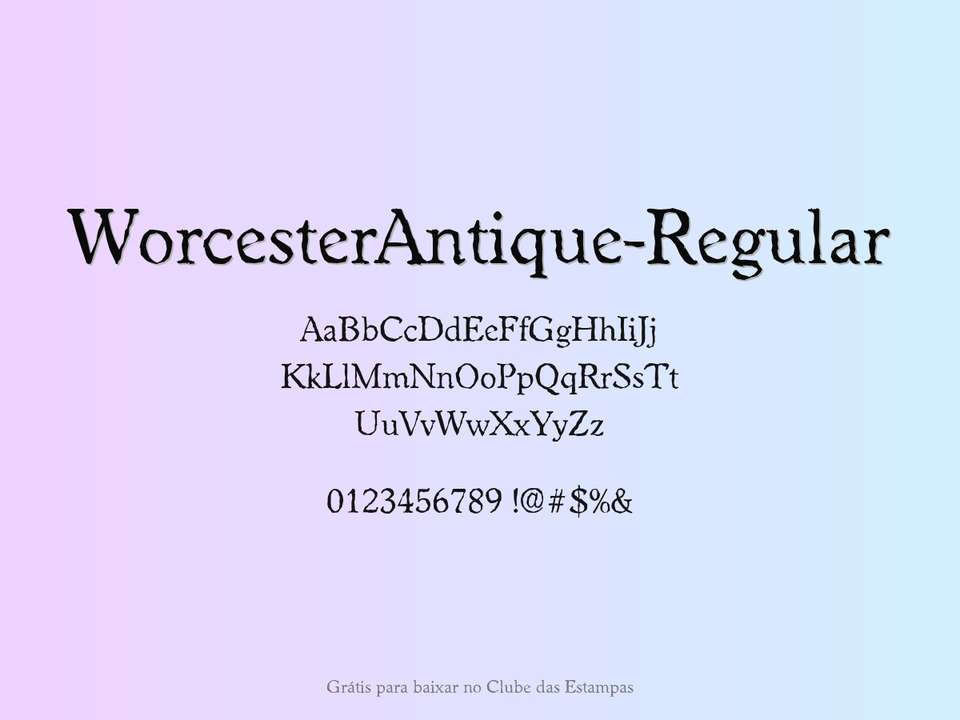Fonte Worcesterantique Regular Grátis Para Baixar