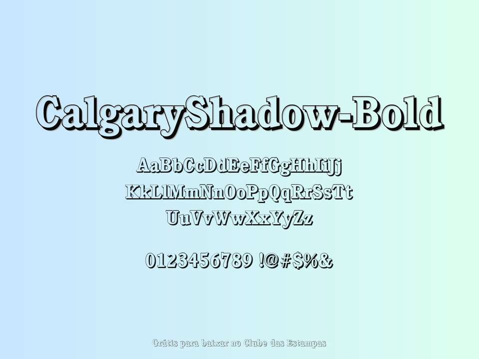 Fonte Calgaryshadow Bold Grátis Para Baixar