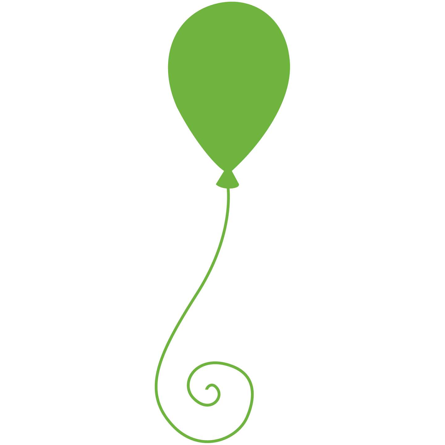Balão Verde Com Fitilho Festa Png Grátis Para Baixar