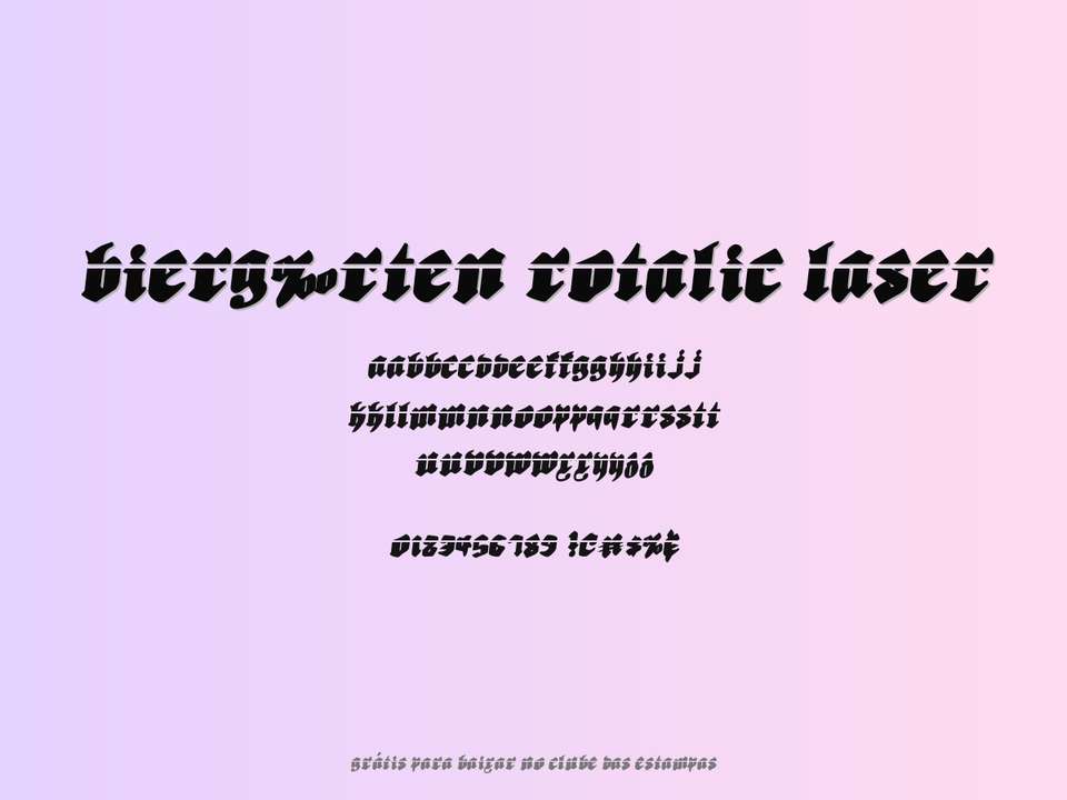 Fonte Bierg‰rten Rotalic Laser Grátis Para Baixar