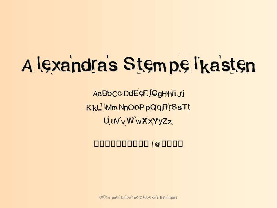 Fonte Alexandras Stempelkasten Grátis Para Baixar