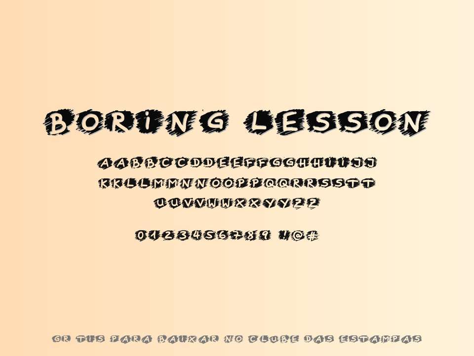 Fonte Boring Lesson Grátis Para Baixar