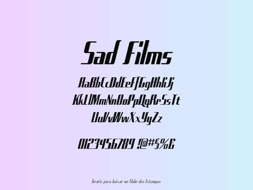 Fonte Sad Films Grátis Para Baixar