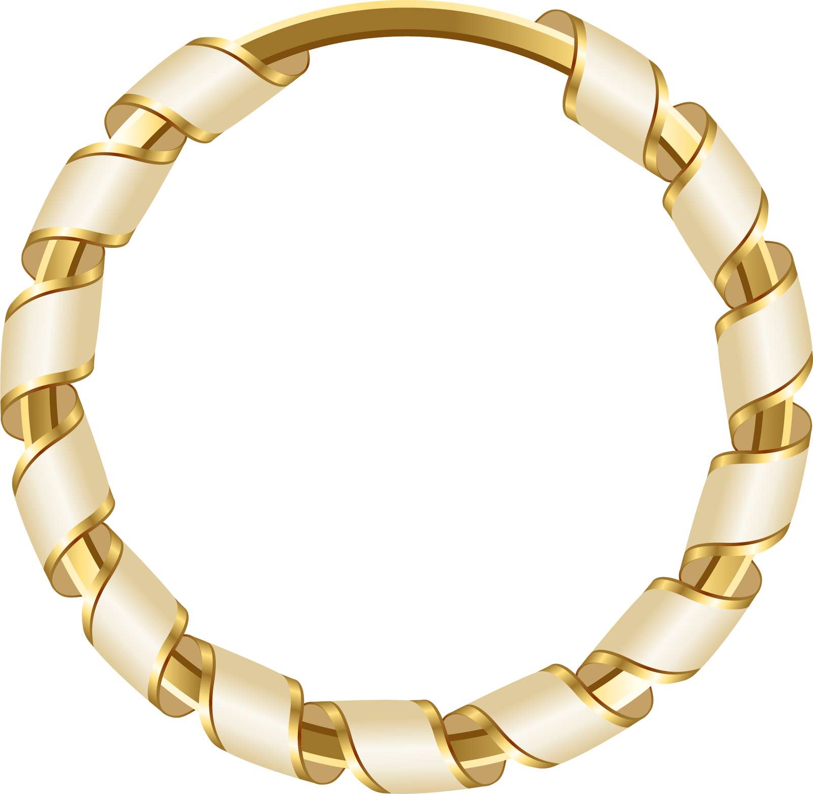 Guirlanda Circular Dourada Decoração Png Grátis Para Baixar