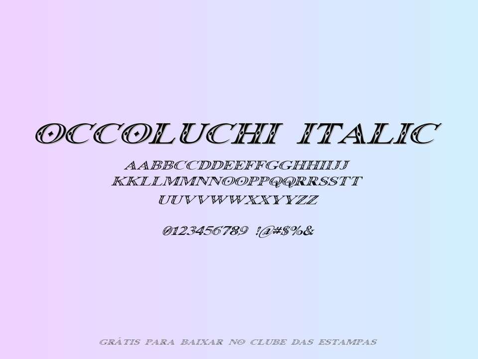 Fonte Occoluchi Italic Grátis Para Baixar