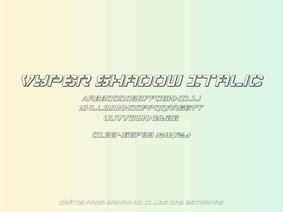 Fonte Vyper Shadow Italic Grátis Para Baixar
