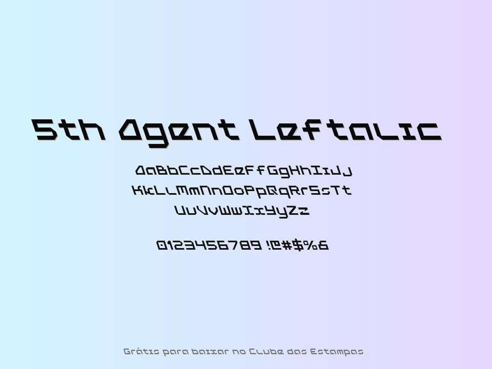 Fonte 5th Agent Leftalic Grátis Para Baixar