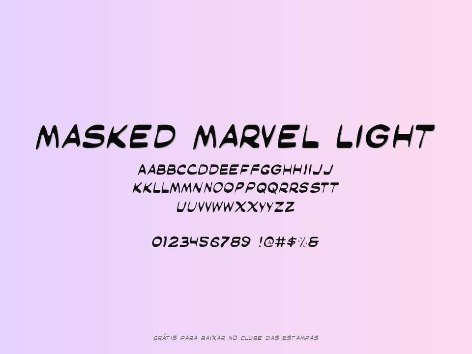 Fonte Masked Marvel Light Grátis Para Baixar