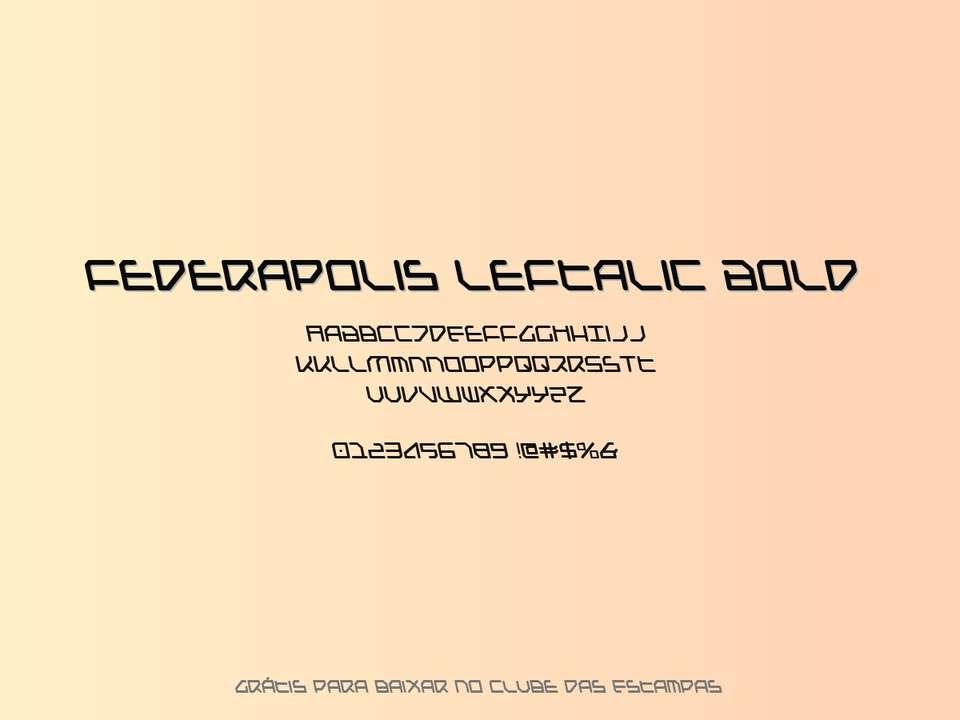 Fonte Federapolis Leftalic Bold Grátis Para Baixar