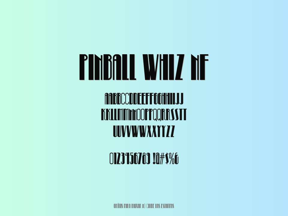 Fonte Pinball Whiz Nf Grátis Para Baixar