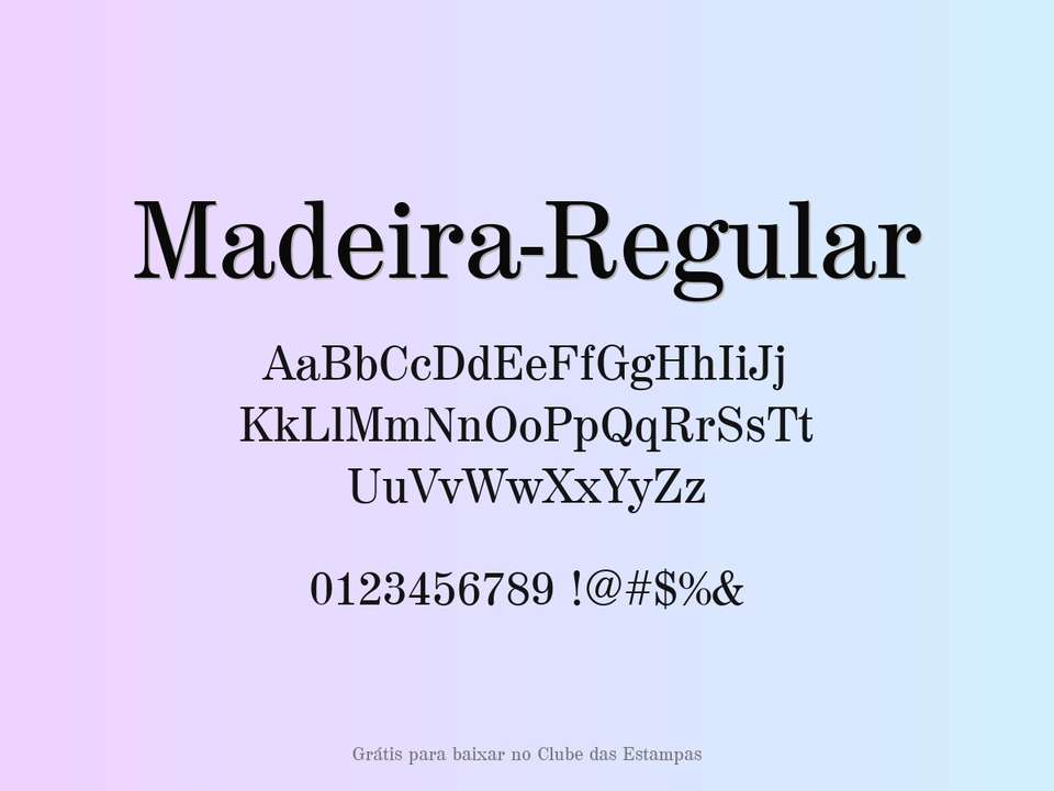 Fonte Madeira Regular Grátis Para Baixar