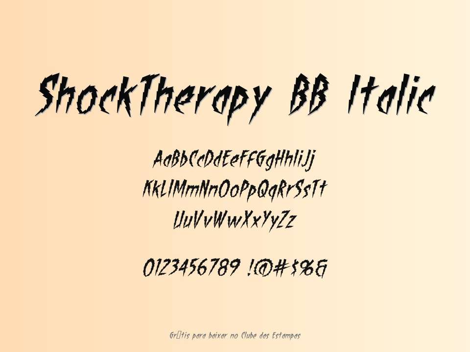 Fonte Shocktherapy Bb Italic Grátis Para Baixar