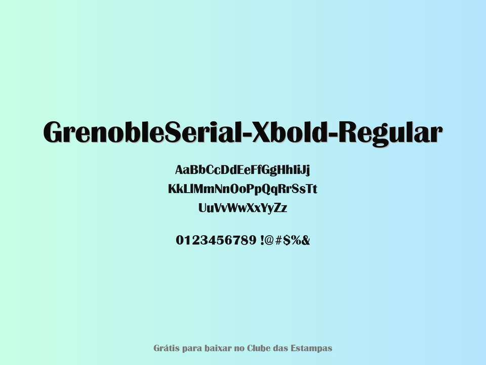Fonte Grenobleserial Xbold Regular Grátis Para Baixar