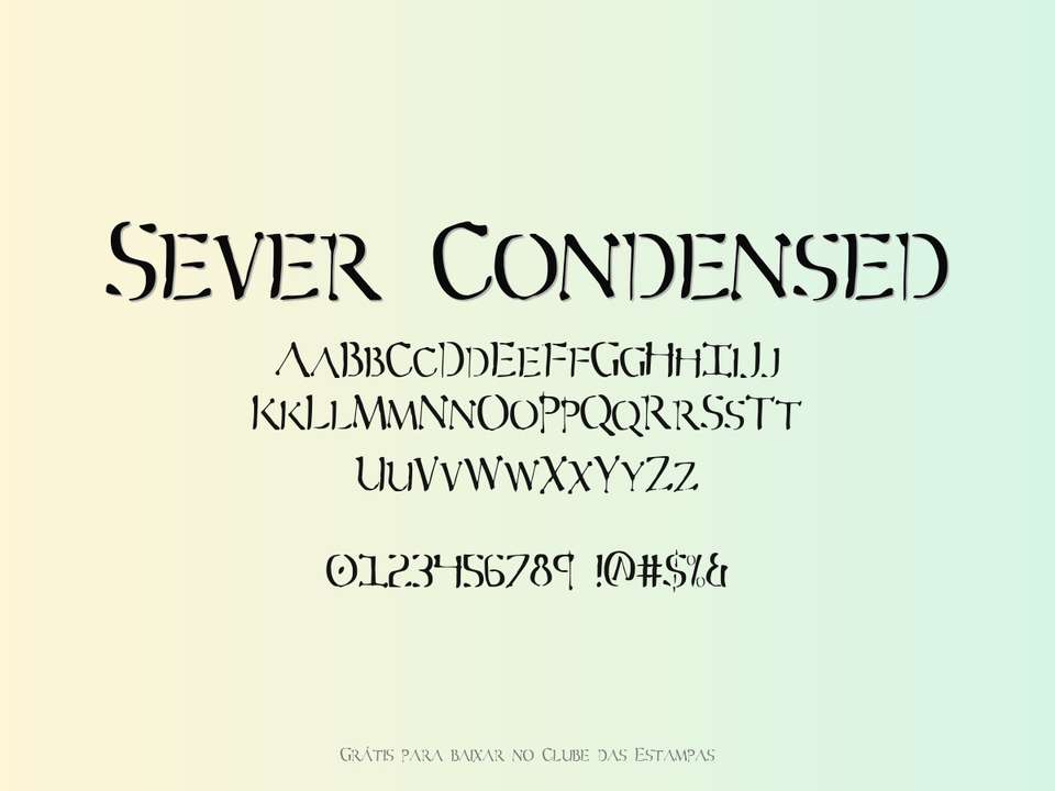 Fonte Sever Condensed Grátis Para Baixar