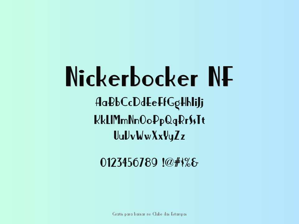 Fonte Nickerbocker Nf Grátis Para Baixar