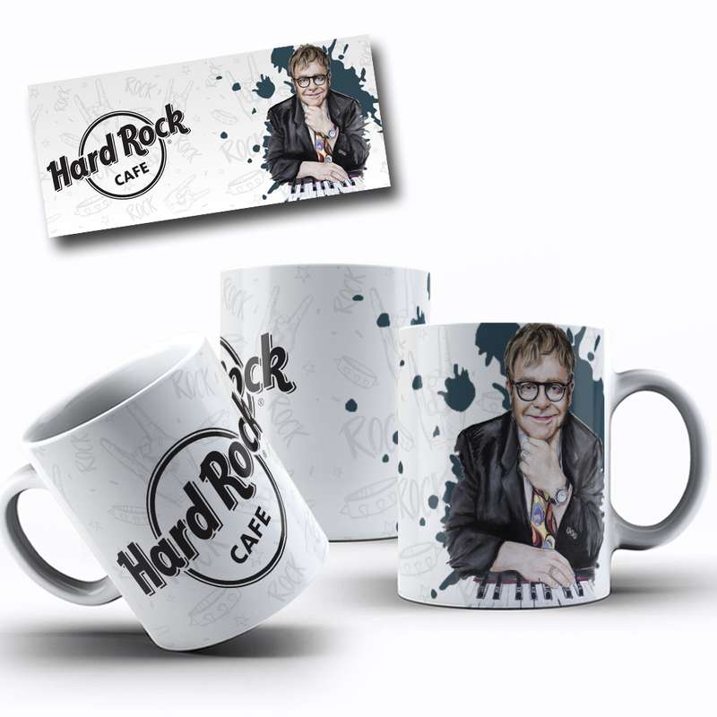 Arte Para Caneca Elton John Hard Rock Cafe 32
