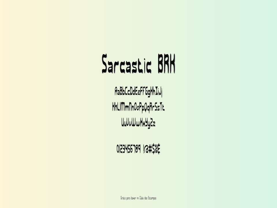 Fonte Sarcastic Brk Grátis Para Baixar