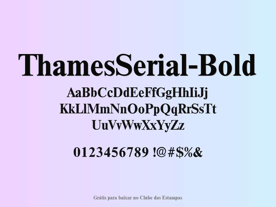 Fonte Thamesserial Bold Grátis Para Baixar