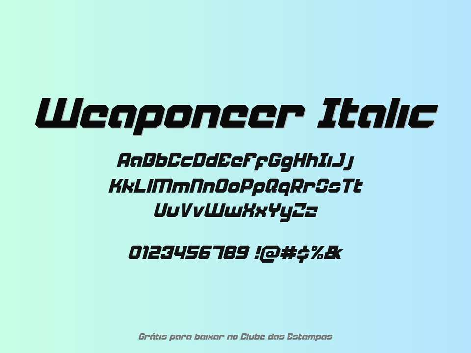 Fonte Weaponeer Italic Grátis Para Baixar