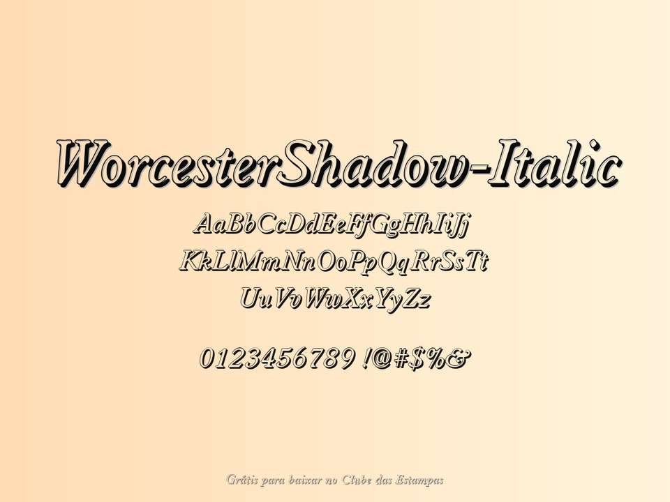 Fonte Worcestershadow Italic Grátis Para Baixar