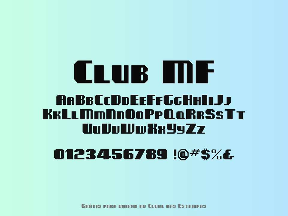 Fonte Club Mf Grátis Para Baixar