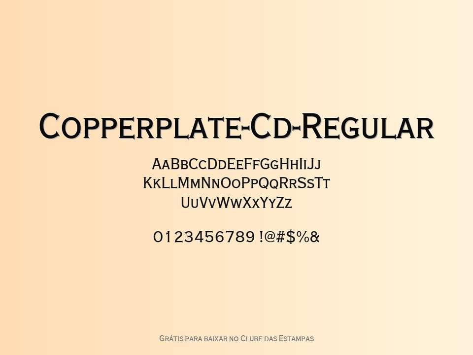 Fonte Copperplate Cd Regular Grátis Para Baixar