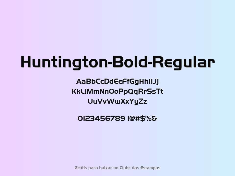 Fonte Huntington Bold Regular Grátis Para Baixar