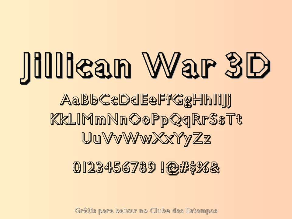 Fonte Jillican War 3d Grátis Para Baixar