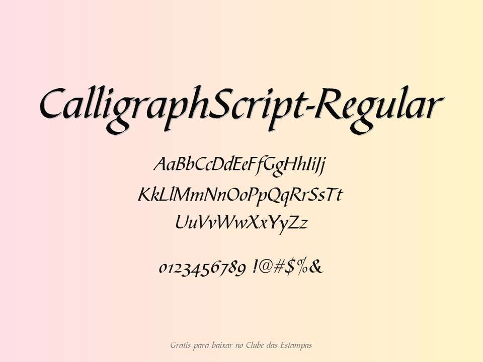 Fonte Calligraphscript Regular Grátis Para Baixar