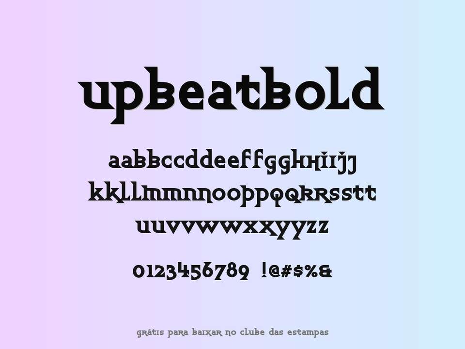 Fonte Upbeatbold Grátis Para Baixar