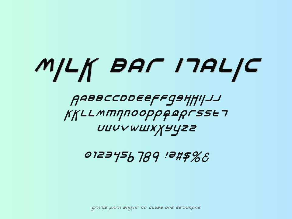Fonte Milk Bar Italic Grátis Para Baixar