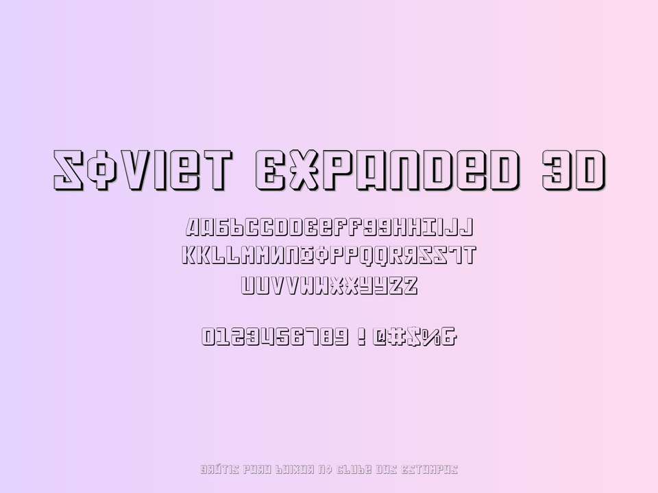 Fonte Soviet Expanded 3d Grátis Para Baixar