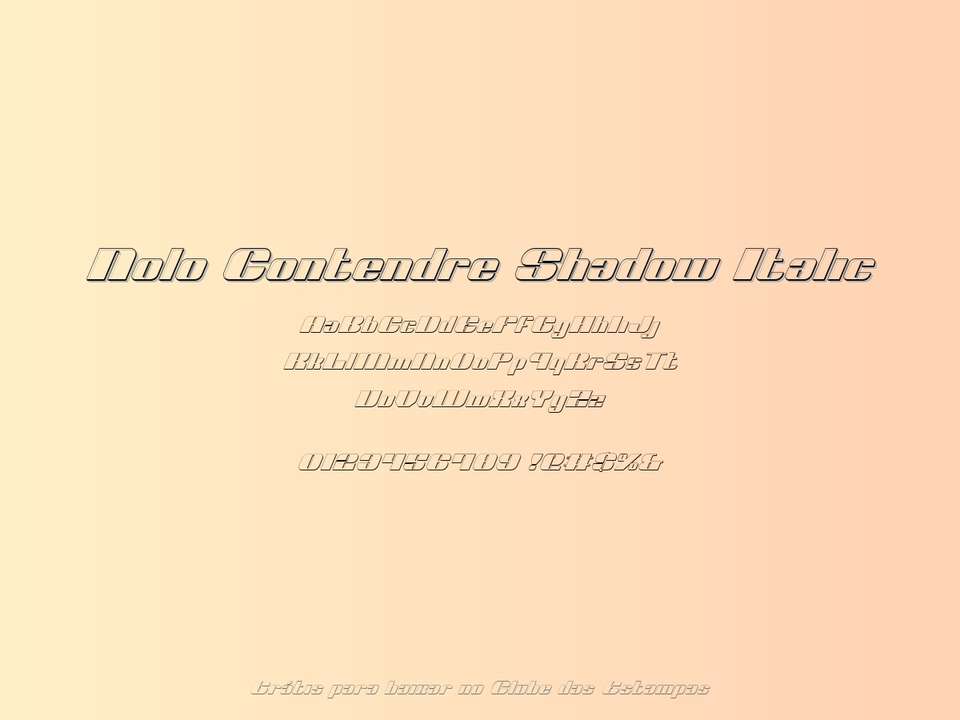 Fonte Nolo Contendre Shadow Italic Grátis Para Baixar