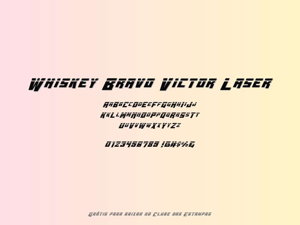Fonte Whiskey Bravo Victor Laser Grátis Para Baixar