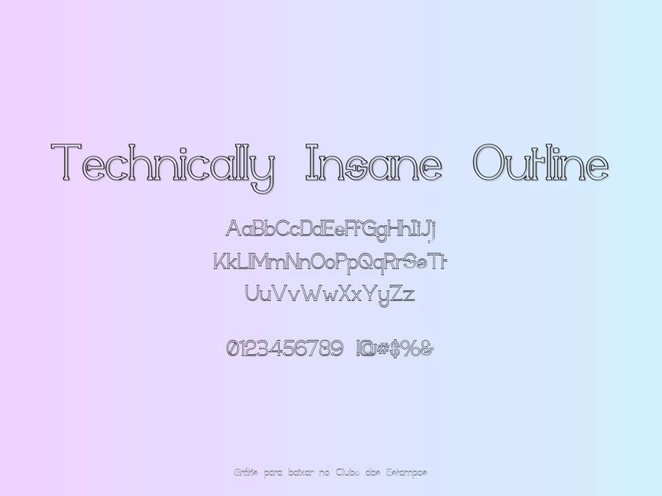 Fonte Technically Insane Outline Grátis Para Baixar