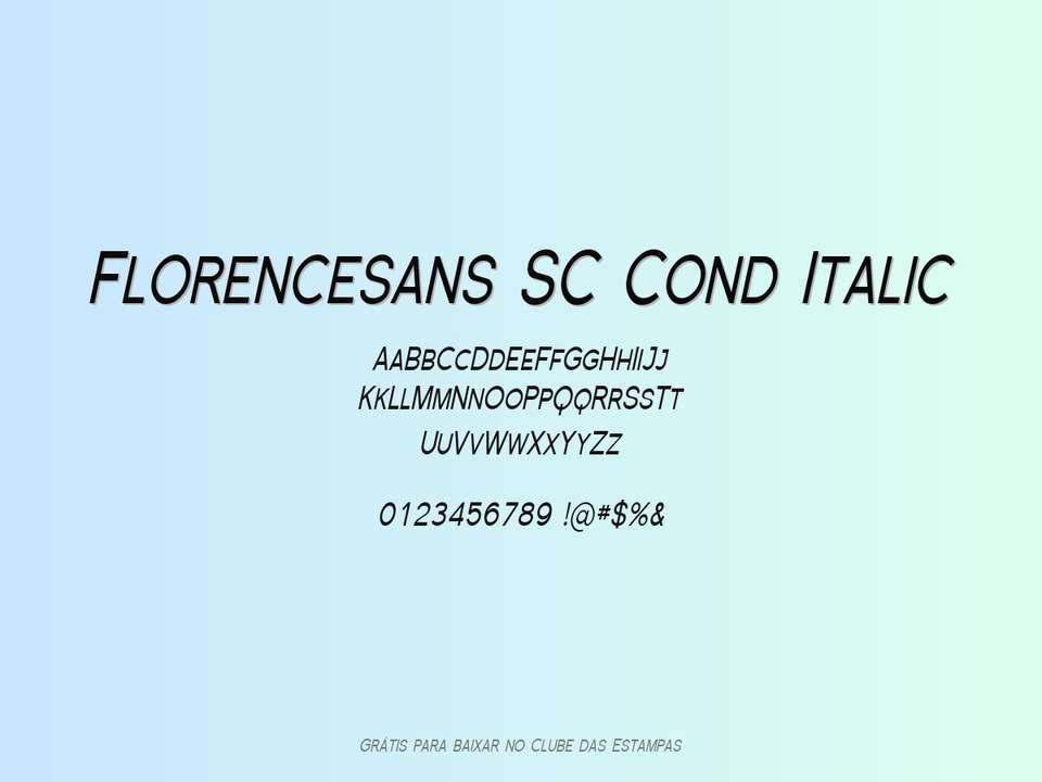 Fonte Florencesans Sc Cond Italic Grátis Para Baixar