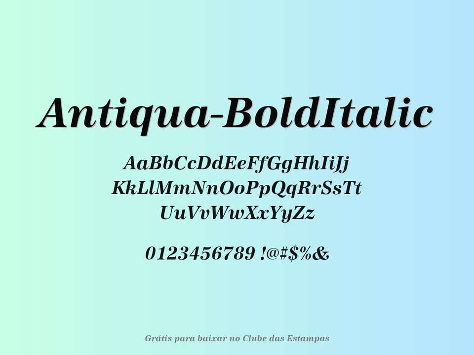 Fonte Antiqua Bolditalic Grátis Para Baixar