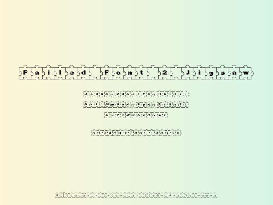 Fonte Failed Font 2 Jigsaw Grátis Para Baixar