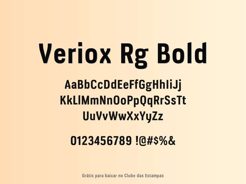 Fonte Veriox Rg Bold Grátis Para Baixar