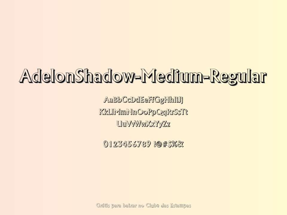 Fonte Adelonshadow Medium Regular Grátis Para Baixar