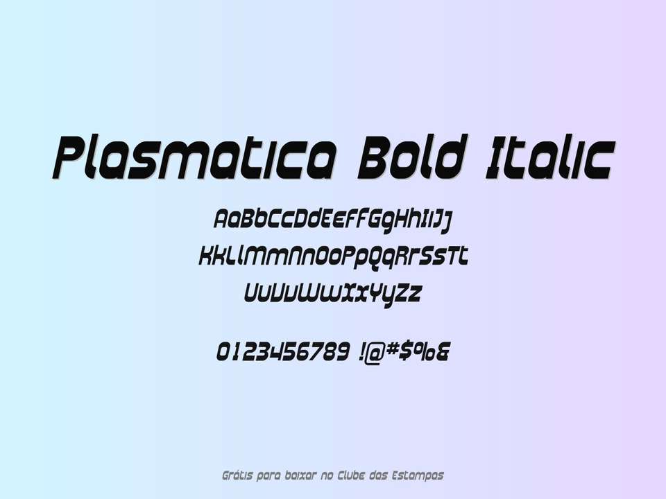 Fonte Plasmatica Bold Italic Grátis Para Baixar