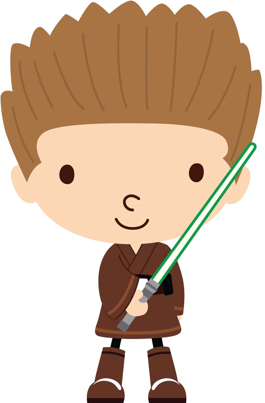 Menino Jedi Com Sabre De Luz Star Wars Png Grátis Para Baixar