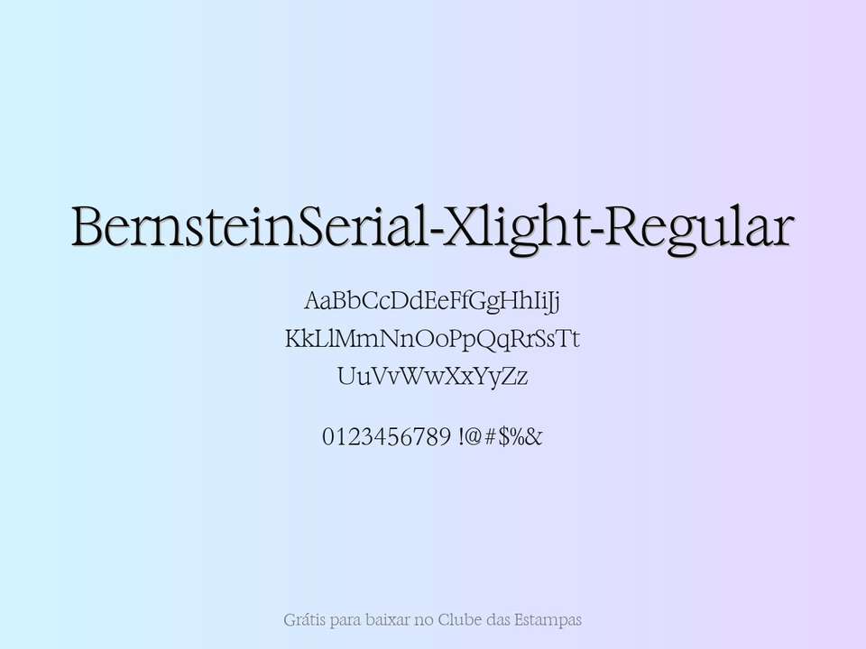 Fonte Bernsteinserial Xlight Regular Grátis Para Baixar