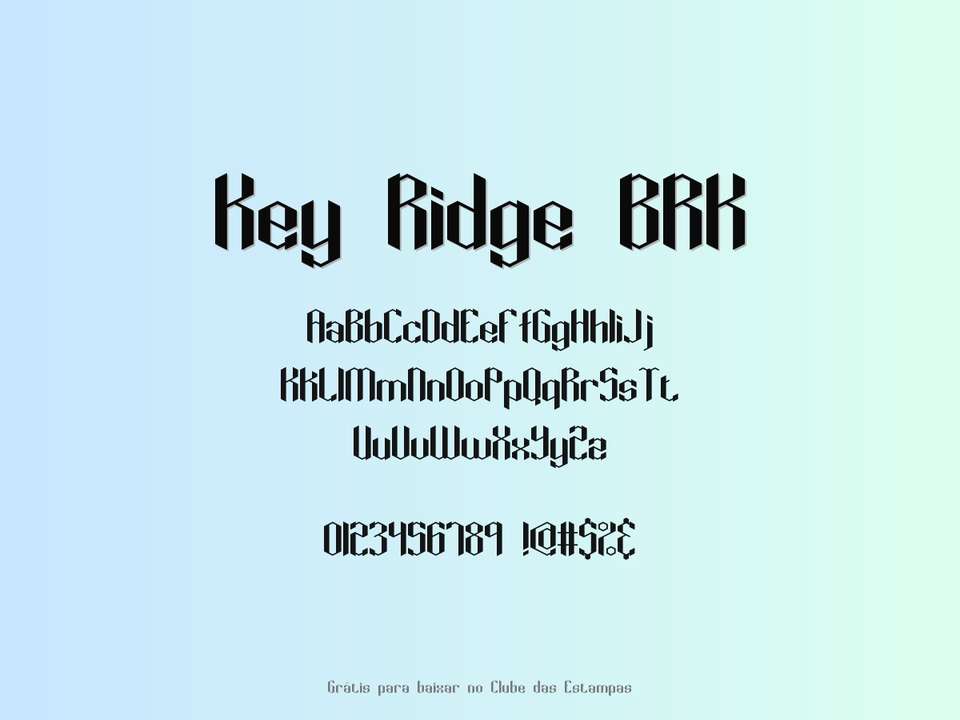 Fonte Key Ridge Brk Grátis Para Baixar